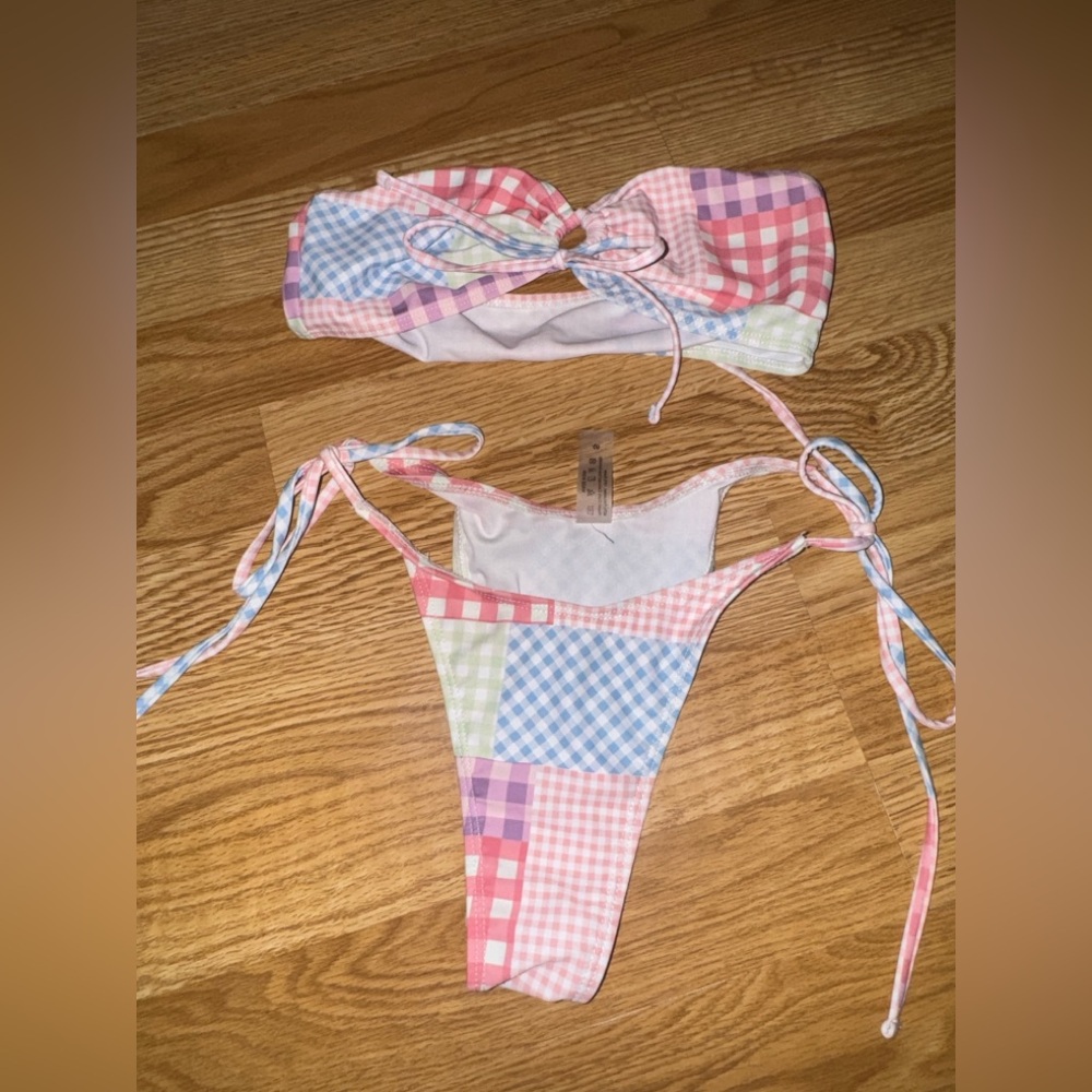Colorful Patchwork Bikini Set